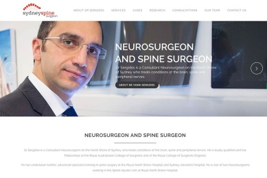 spine surgery website development